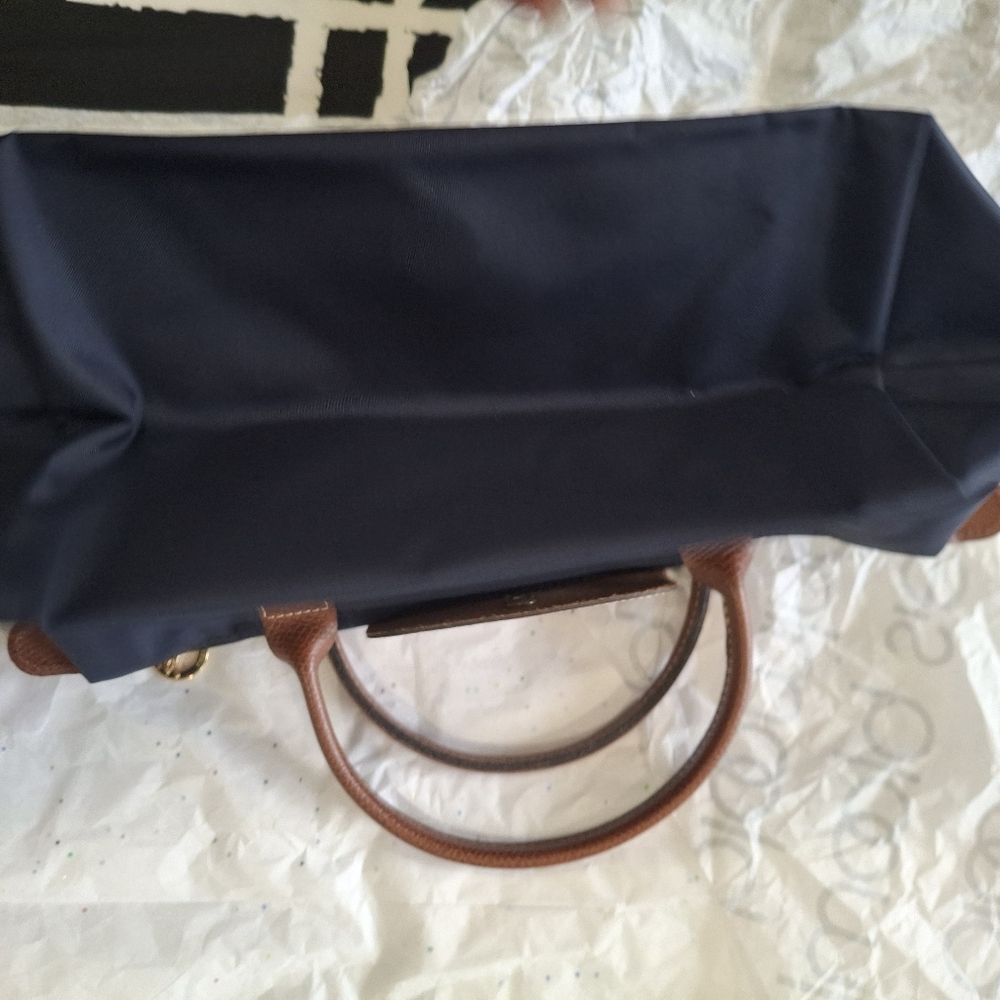 Authentic Longchamp Le Pliage Navy Small Top Handle Bag - Picture 11 of 17